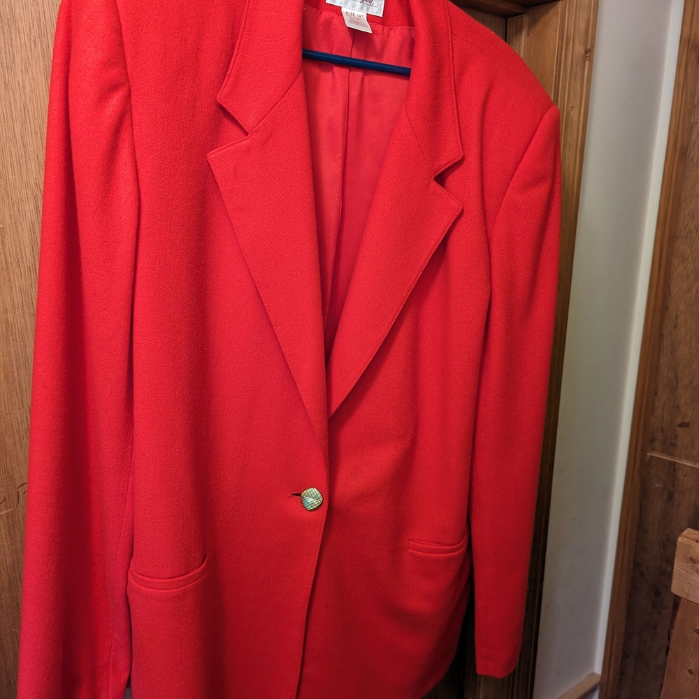 Vibrant Red Blazer